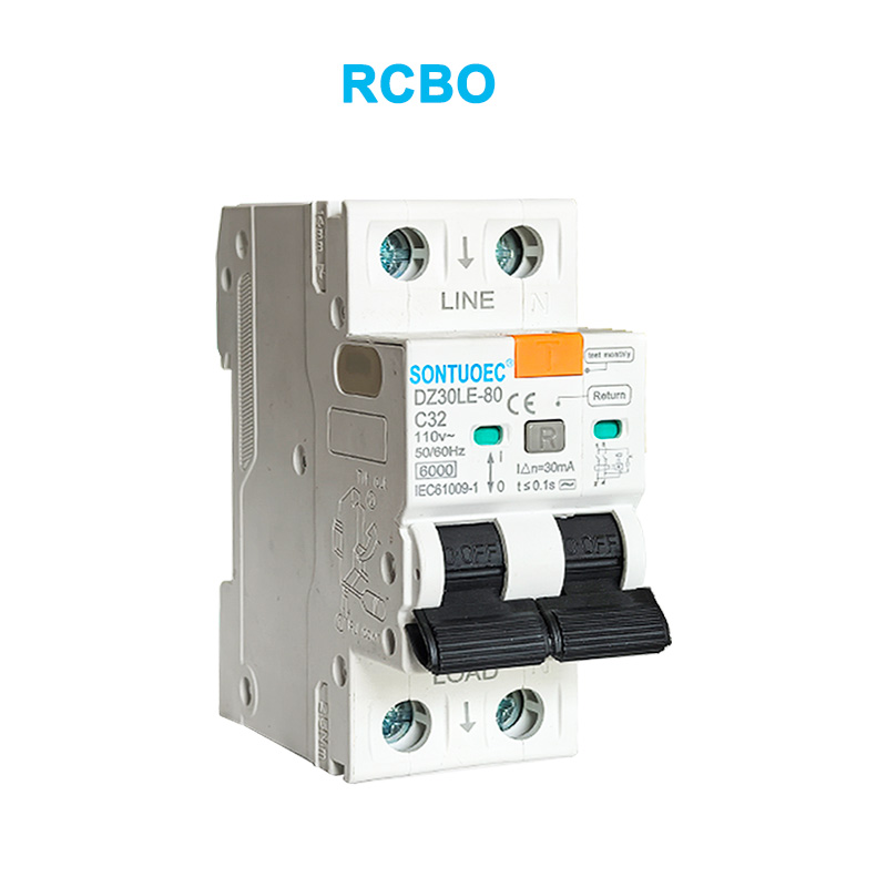 2p sceitheadh ciorcad reatha breaker 6KA IEC61009.1ANNDARD RCBO RCBO