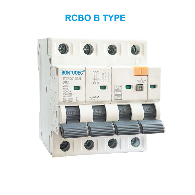 STRO7-63B RCBO B Cineál 2p 4p Breaker Ciorcad Reatha Iarmharach